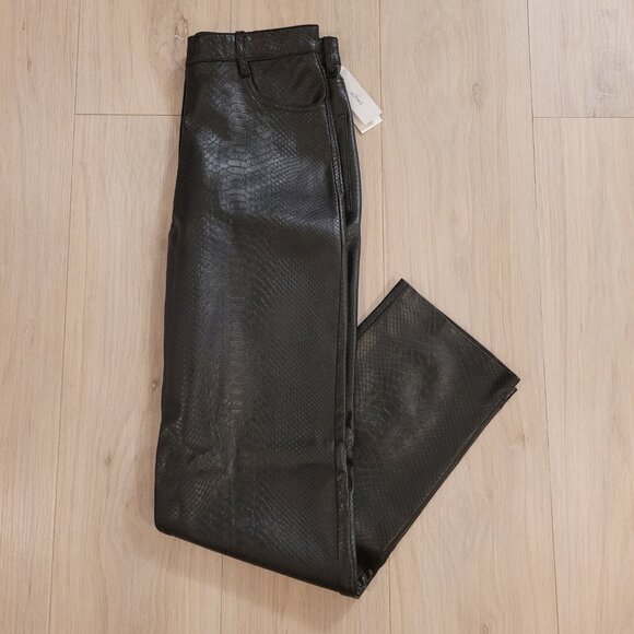 NWT WILFRED | Aritzia The Melina Pant Vegan Leather Python Snake Print | Sz. 6 - Picture 5 of 12